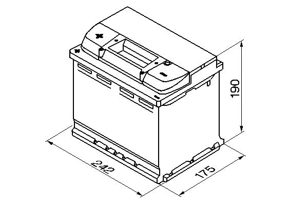 0 092 S50 060, **АКБ Bosch S5 12V 63AH 610(EN) 242x175x190   +-