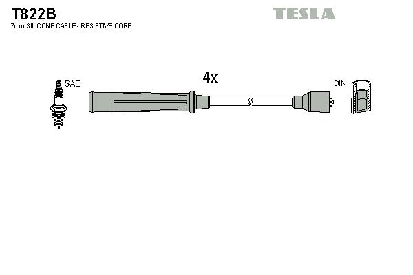 T822B, Комплект проводов зажигания