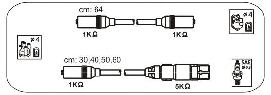 ABM75P, Комплект проводов зажигания