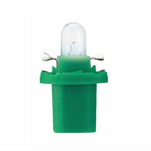 17057, Лампа BAX 2W B8,5d(BAX10d) LIGHT GREEN 12V 