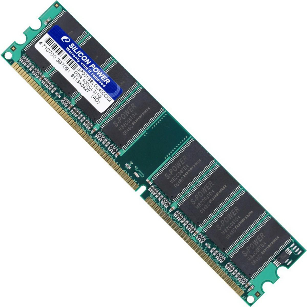 23, Silicon Power SP001GBLDU400O02 DDR 1GB DIMM