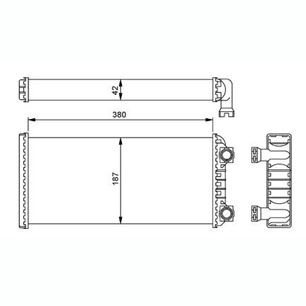 54244, Радиатор печки VOLVO  FH/FM  380*187*42
