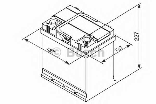 0 092 S40 300, **АКБ Bosch S4 12V 40Ah 330EN 187x140x227 -/+,
