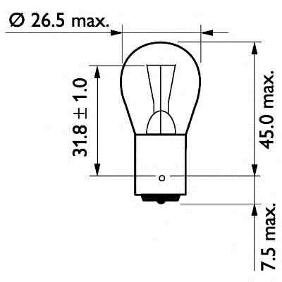 13498B2, Лампа P21W 24V  Blister (set - 2шт.)  7511,
