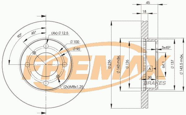 BD-9282, Тормозной диск,
