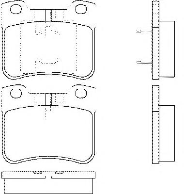P 61 059, Комплект тормозных колодок, дисковый тормоз