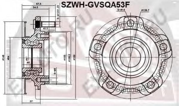 SZWH-GVSQA53F, Ступица колеса