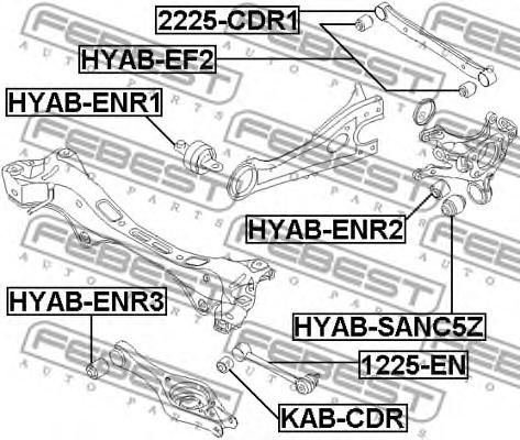 2225-CDR1, Тяга задней подвески