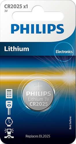 CR2025 3.0V, Baterie philips lithium 3.0v coin 1-blister (20.0 x 2.5) (1 buc.),
