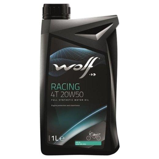 20W50 4T RACING 1L, Масло для мототехники WOLF