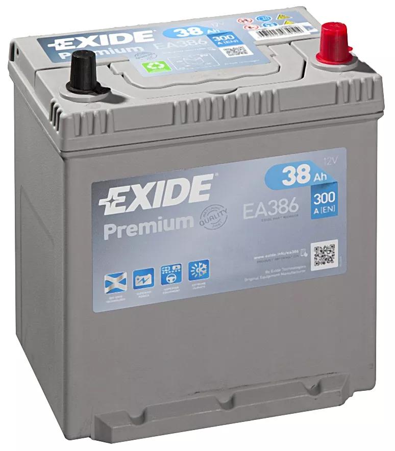 EA386, **АКБ Exide  PREMIUM 12V  38Ah  300EN  187x127x220 -/+