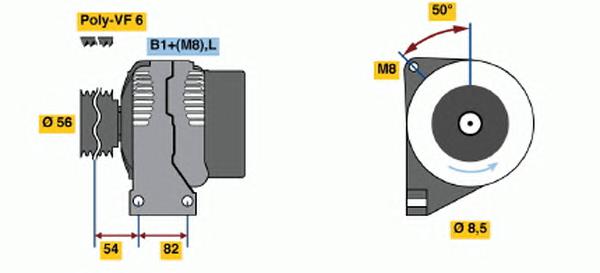 0 124 525 029, Замена=>0 124 525 529 Генератор