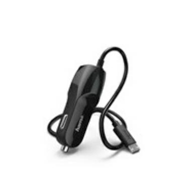 173671, Автомобильная зарядка Hama Car Charger, micro USB, 1 A, black