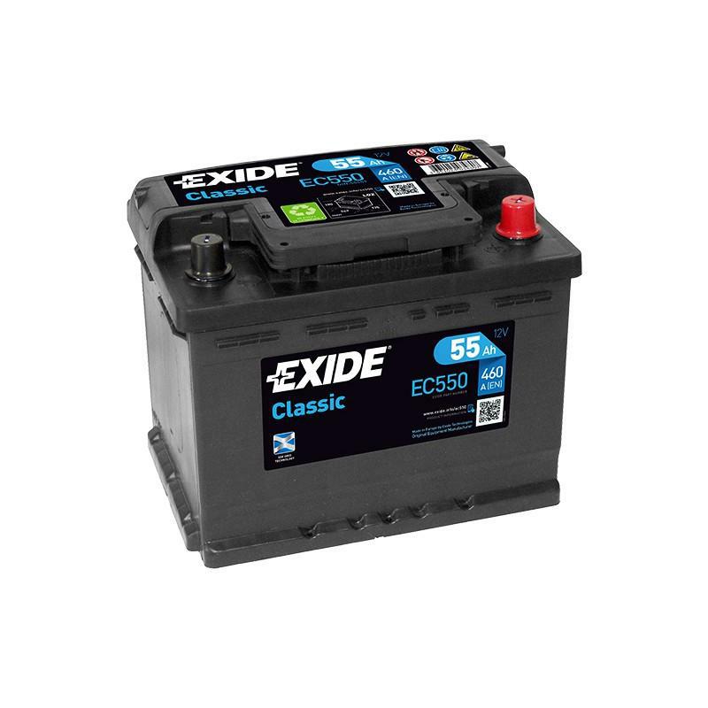 EC550, **АКБ Exide  CLASSIC 12V  55Ah  460EN  242x175x190 -/+,
