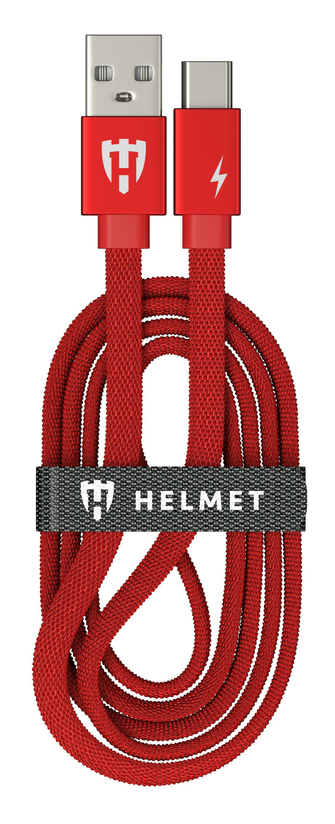 HMT-CUTCKFRD, Зарядный кабель Type-C HELMET Kevlar Flat Cable 1m Red,
Зарядный кабель Type-C HELMET Kevlar Flat Cable - 1m Red