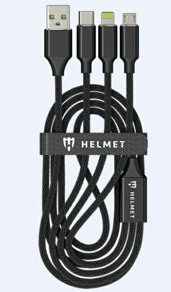 HMT-CU3in1KBK, Сablu,
Зарядный кабель 3в1 (Черный) HMT-CU3in1KBK
HELMET Kevlar 3 in 1 Charging Cable