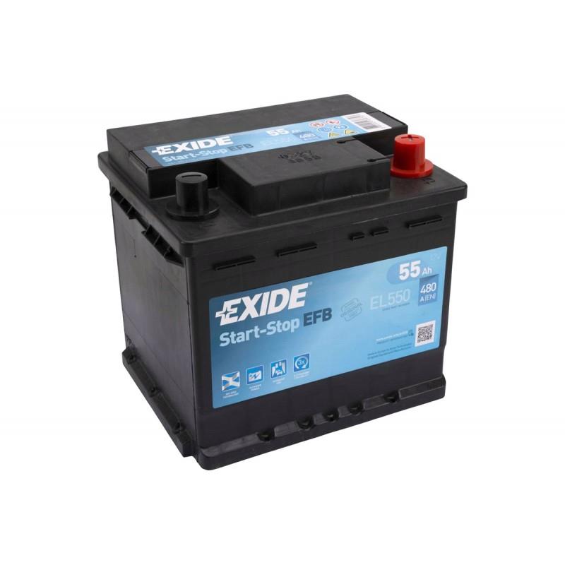 EL550, **АКБ Exide  Start-Stop EFB 12V 55Ah 540EN  207x175x190 -/+,
