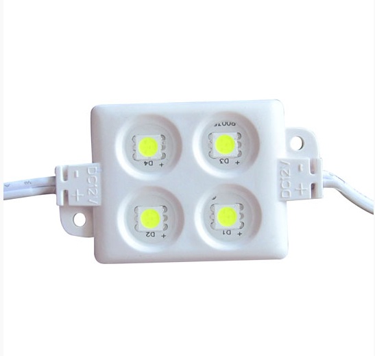 10404007, Светодиодный модуль 4 LED 12V (синий)   (ЦЕНА ЗА 1 МОДУЛЬ!)