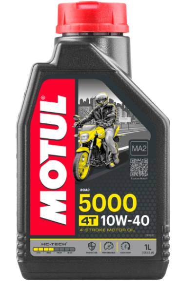 10W40 4T 5000 1L, Масло для мототехники (104054) Motul,
