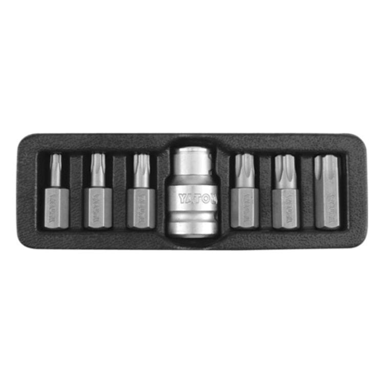 YT-0416, Набор специальных бит 1/2" TORX-T T25-T55 L30мм (7шт)