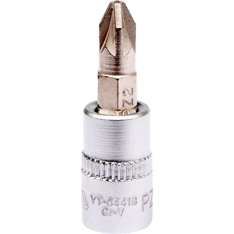YT-04418, 1/4" Головка-бита крестовая РZ2 L=37 мм