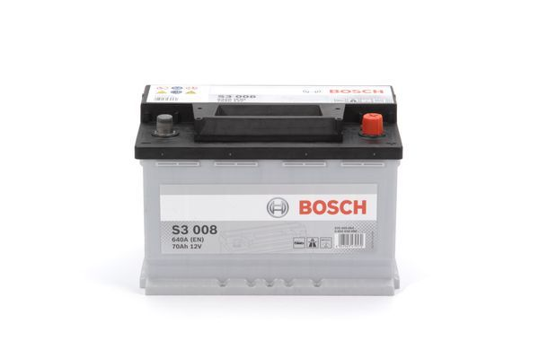 0 092 S30 080, **АКБ Bosch S3 12V 70AH 640(EN) 278x175x190  -/+
