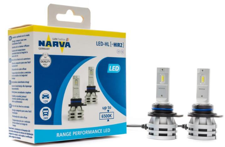 18044, Лампа LED NARVA HIR2 Range Performance Led 6500K (2 шт.),
