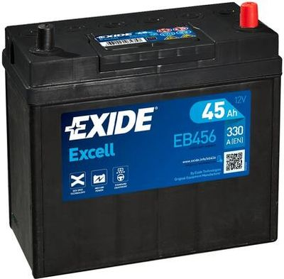 EB456, **АКБ Exide EXCELL 12V 45Ah 330EN 237x127x227 -/+