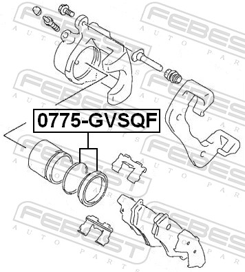 0775-GVSQF, Ремкомплект суппорта тормозного переднего