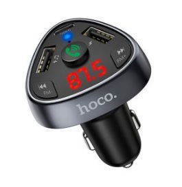 E51, Модулятор FM MP3 блютуз,
Основные характеристики:
Bluetooth 5.0 (до 10м)
Выход USB 1 (только зарядка): 5V=1A
Выход USB 2 (зарядка+прослушивание): 5V=2.1A
Выход Type-C (PD18W): 5V=3A, 9V=2A, 12V=1.5A (18W Max)
12-24V
FM-трансмиттер для прослушивания любимых радиостанций на частотах 87,5 - 108МГц
Поддержка USB флэш-накопителей / TF карт: до 32Gb
LED дисплей
Встроенный микрофон для возможности общаться по громкой связи через акустику автомобиля
Кнопки: прием/отклонение вызова; трек следующий/предыдущий; станция следующая/предыдущая
Материал: ABS
Размер: 70*46*46мм
Вес: 31г