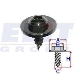 C60471, Винт салона (к-т:10 шт) размер:A =16mm/B = 9mm/C =,
