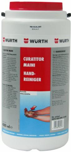 00893 900 000, Curatitor pentru miini 4 l,
Паста для рук WURTH 4л
