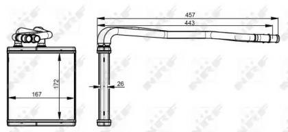 54343, Schimbator caldura, incalzire habitaclu,
