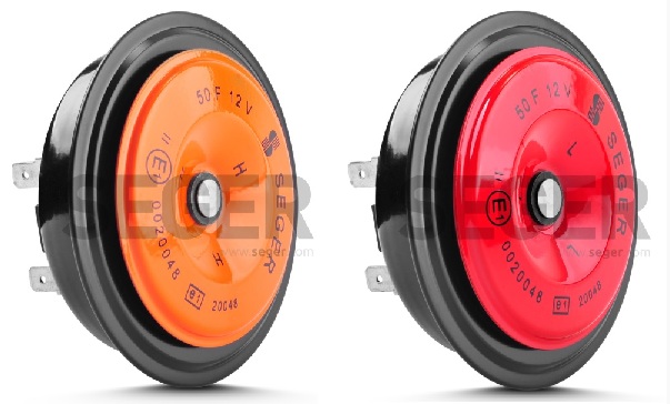 45880, SET CLAXOANE ELECTROMAGNETICE 12V 5A+5A TON INALT SI JOS,
Звуковой сигнал (низкий тон+высокий тон) 12V 5A+5A