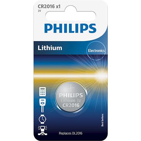 CR2016 3.0V, Baterie philips lithium 3.0v coin 1-blister (20.0 x 1.6) (1 buc.),
