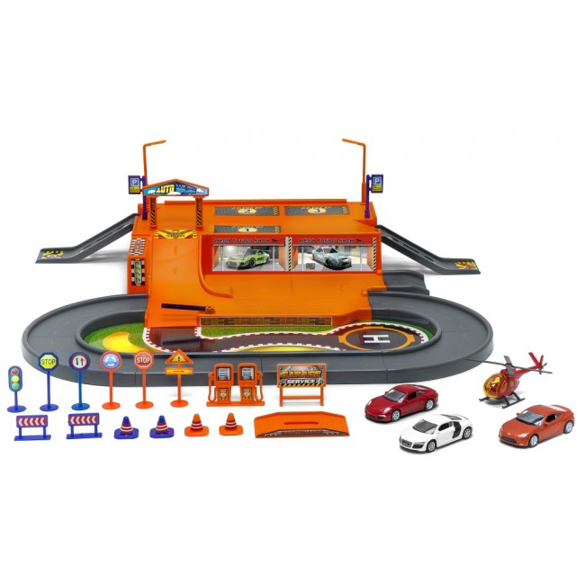 96030, City GARAGE 3 PlaySet 1:60,
В упаковке (шт): 6
Размеры: 43.35 cm x 30.28 cm x 6.37 cm 
Возрастная Группа: 3+