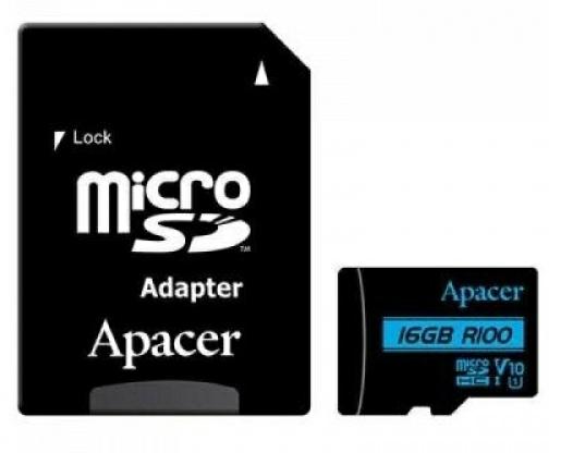 AP16GMCSH10U5-R, Cartela de memorie,
Карта памяти APACER microSDHC UHS-I U1 Class10 R85 16GB w/Adapter