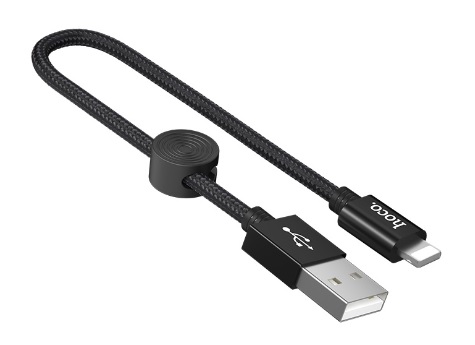 HOCO-X35CLTBK, Сablu USB to Lightning X35 Premium 2.4A 0.25m, Black