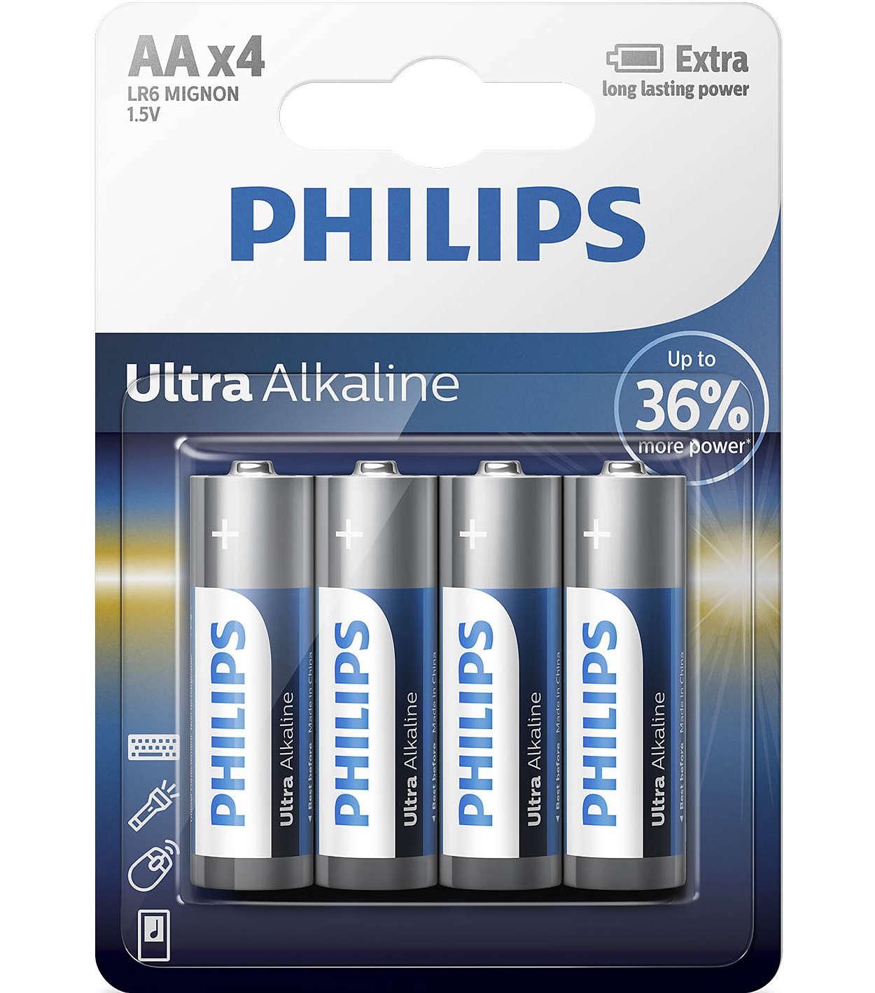 LR6 Ultra Alkaline B4, Baterie philips ultra alkaline aa b4 (4 buc.)