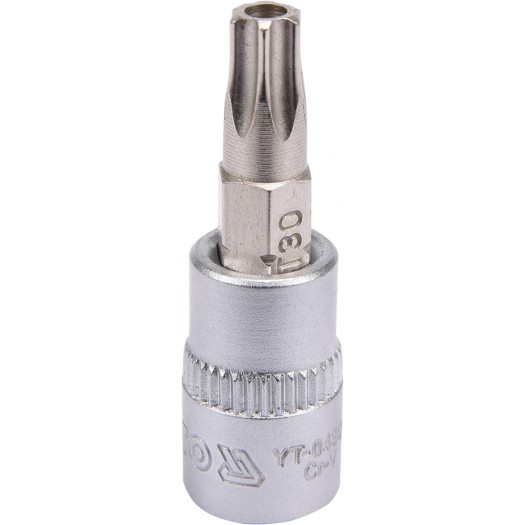 YT-04306, Cap de bit 1/4" Torx Т30, L=37 mm,
1/4" Головка-бита Torx Т30, L=37 мм