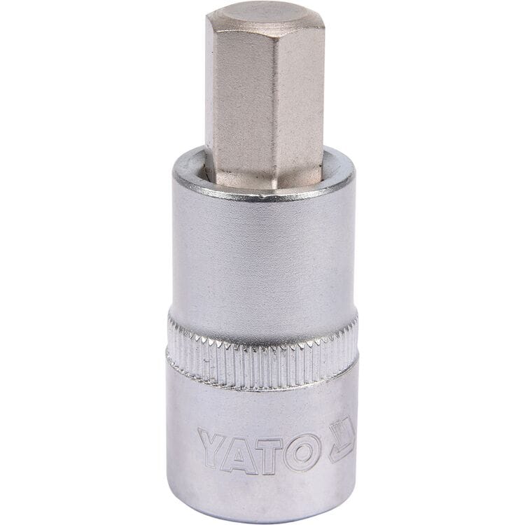YT-04386, Cap hexagonal 1/2" (HEX) M12, L=55 mm,
1/2" Головка-бита шестигранная (HEX) M12, L=55 мм
