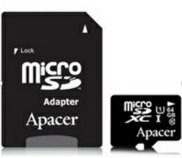 AP64GMCSX10U5-R, Карта памяти APACER microSDXC UHS-I Class10 64GB,
Карта памяти APACER microSDXC UHS-I Class10 64GB