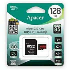 AP128GMCSX10U5-R, Карта памяти APACER microSDXC UHS-I U1 R85 Class10 128GB w/Adapter,
Карта памяти APACER microSDXC UHS-I U1 R85 Class10 128GB w/Adapter