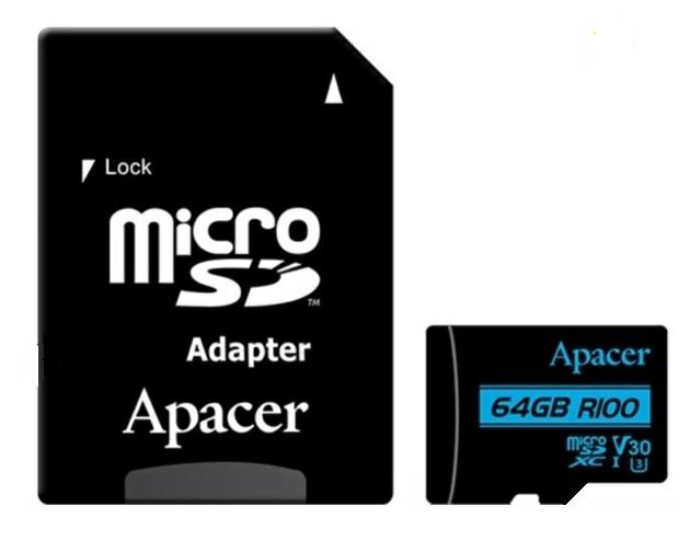 AP64GMCSX10U7-R, Карта памяти APACER microSDXC UHS-I 64GB,
Карта памяти APACER AP64GMCSX10U7-R microSDXC UHS-I U3 V30 R100 64GB w/ 1 Adapter RP
Тип карты памяти microSDXC
Объем памяти 64 Гб
Класс скорости 10
Стандарт UHS-I UHS-I U3
Особенности и функции SD Adapter
Производитель Apacer
