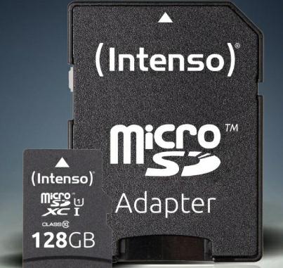 4034303019892, Карта памяти MICRO Secure Digital Cards 128GB+SD Adapter UHS-I Premium