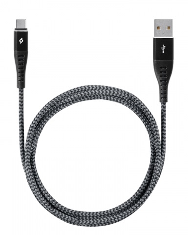2DKX02CS, Зарядный кабель USB to Type-C Extreme 2.4A (1,5M), Black