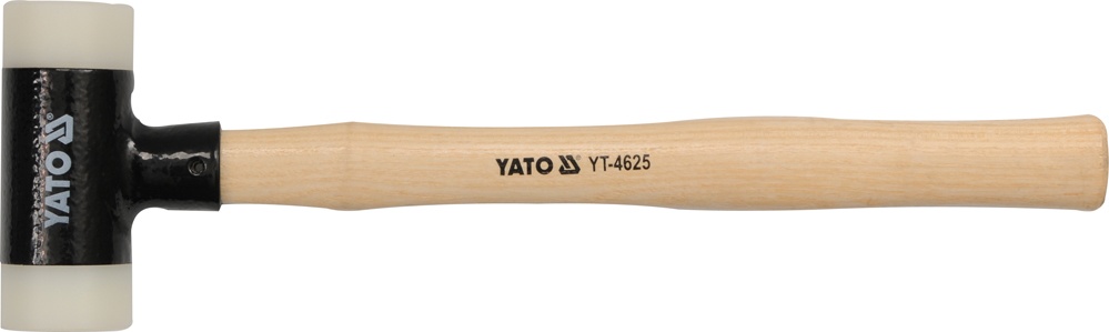 YT-4624, Молоток безынерционный с деревянной ручкой 265гр d30мм,
Молоток безинерционный с деревянной ручкой 265гр d30мм