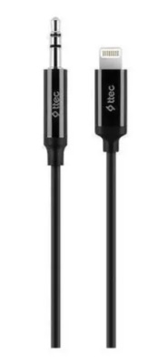 2DK42S, Зарядный кабель AUX 3.5mm to Lightning (1m), Black