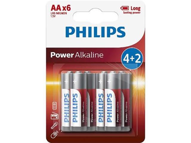 LR6 Power Alkaline B6, Baterie philips power alkaline aa b6 (6 buc.),
