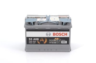 0 092 S5A 080, **acumulator Bosch S5 AGM 12V 70Ah 760EN 278x175x190 -/+